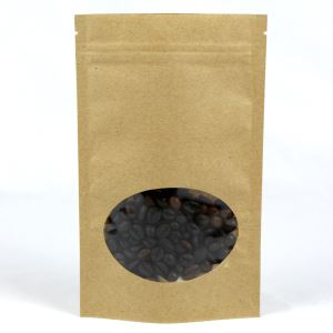 Opstaan ​​Kraft papieren zakken met venster