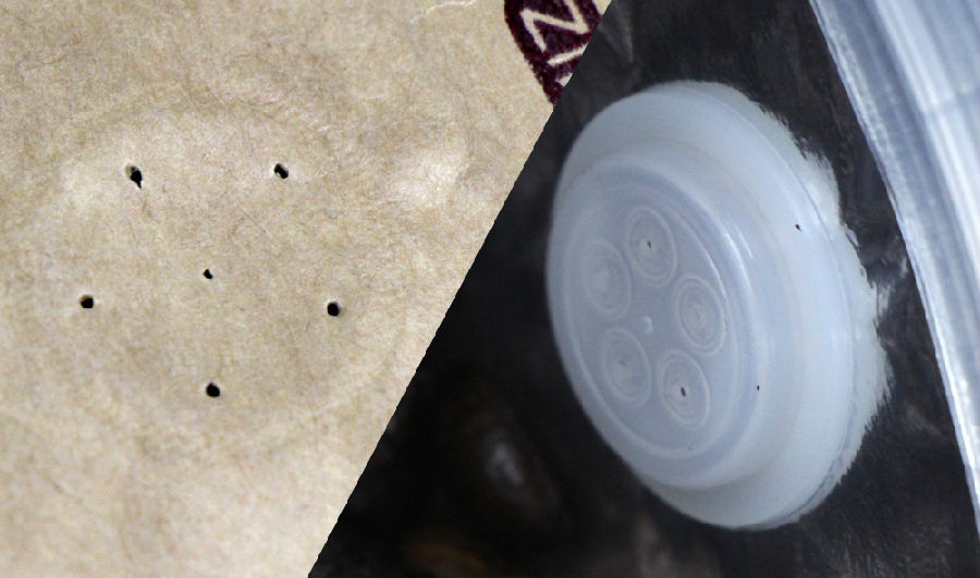 Platte bodem Kraft papieren zak met vale