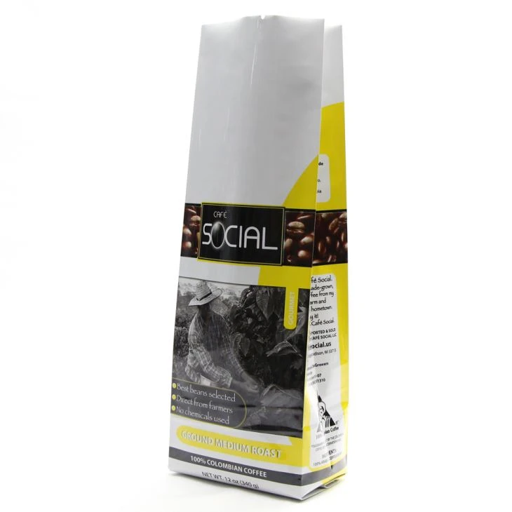 Aluminiumfolie Zijhoekplaat Koffie Verpakkingszak