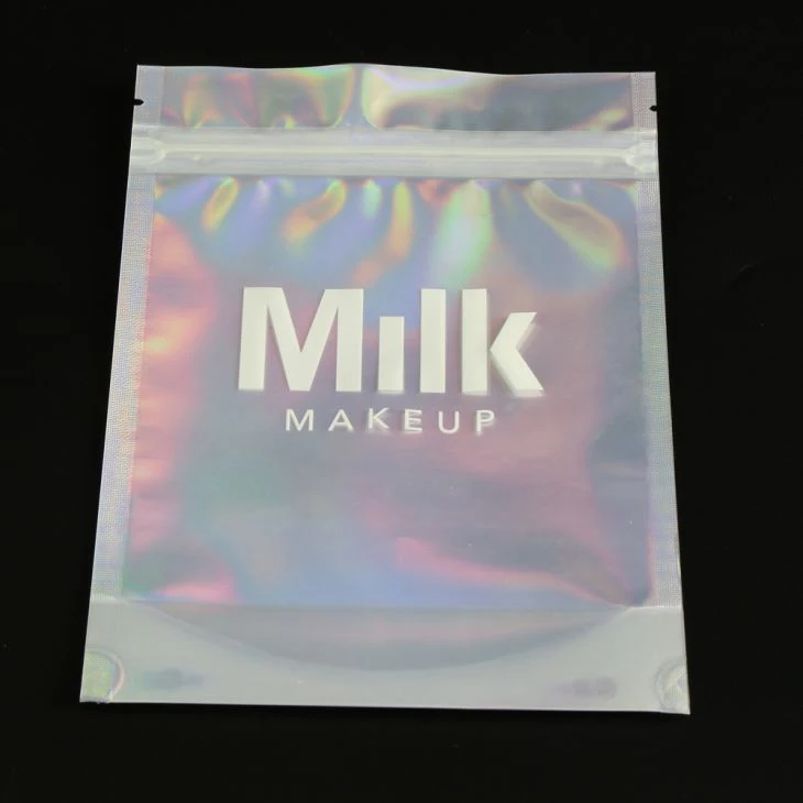 Plastic make-up tassen met duidelijk venster en ritssluiting