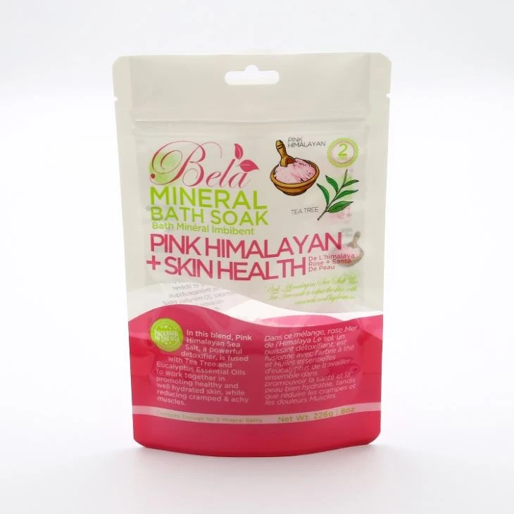 Printed Plastic Stand Up Packaging Pouches Bag With Zipper For Bath Salt