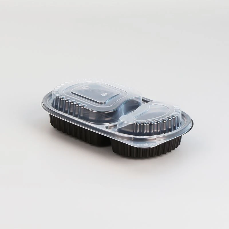 9x9x3 biologisch afbreekbare magnetronbestendige voedselcontainer met 3 compa...