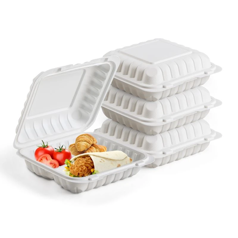 9x9 Inch Food Grade Test Microwavable Fast Food Afhaalmaaltijden Clamshell We...