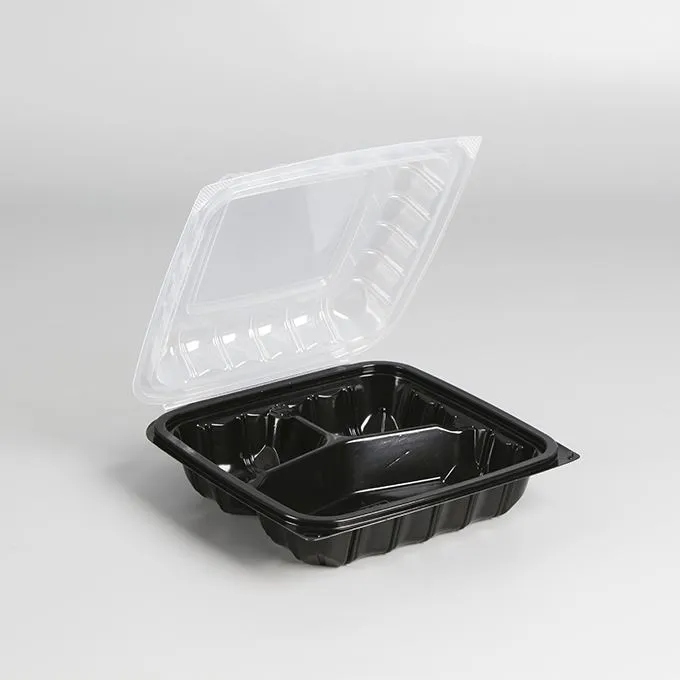 Nieuwe Collectie Dual Color Food Grade Plastic Lunchbox Wegwerp Scharnierende Deksel Afhaaldoos Deli Voedsel Container Voor Super Markt: