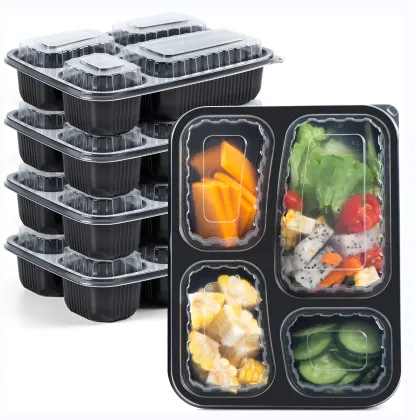 Wegwerp plastic to-go-containers van 1100 ml