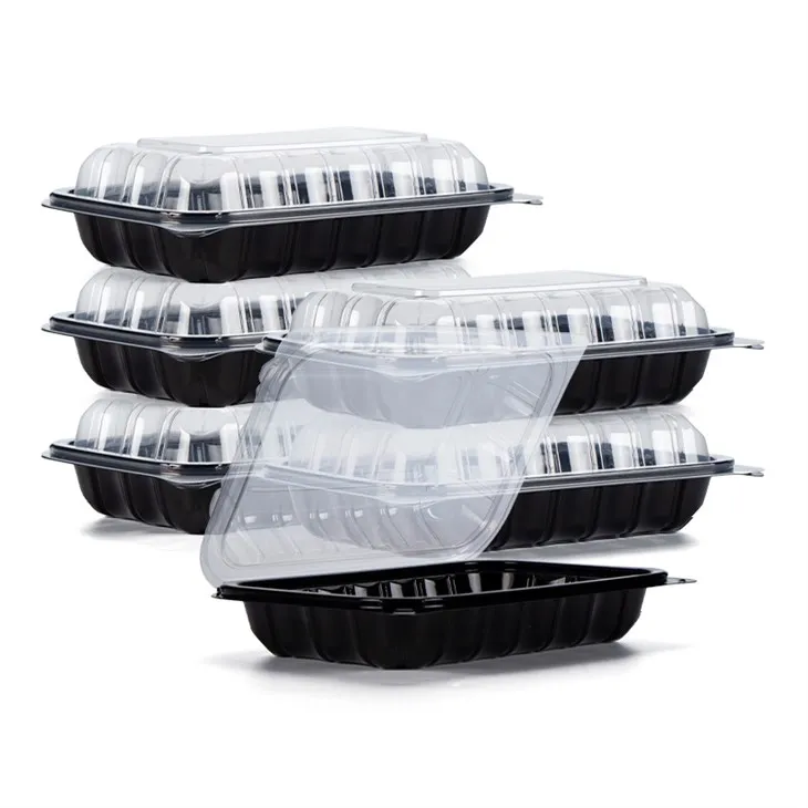 Wegwerpbare, doorzichtige voedselcontainers