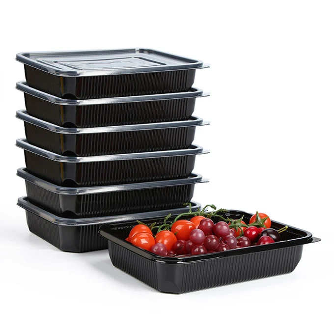 Wegwerp plastic lunchcontainers