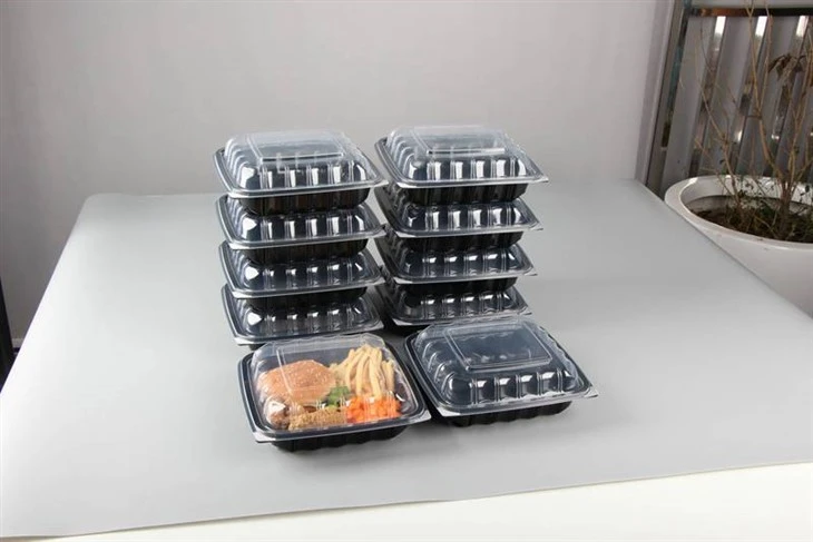 Plastic voedselcontainer afhaalmaaltijden