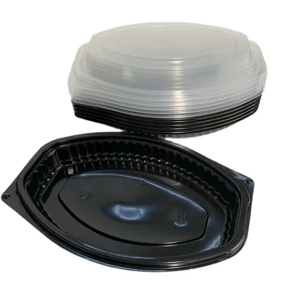 Ovale maaltijdbereidingscontainer met één compartiment