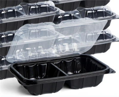 2 Compartimenten PP To Go-container voor voedsel