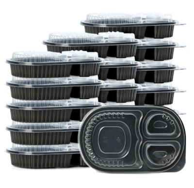 Voedselcontainer met 3 compartimenten