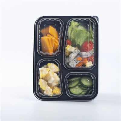 Wegwerp Bento-dozen met deksels