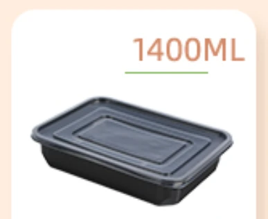 Wegwerpvoedselcontainers voor onderweg, 1 compartiment