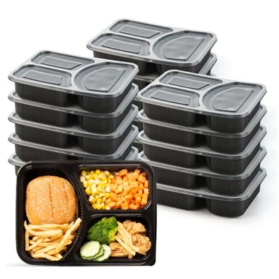 Plastic maaltijdbereidingscontainers met deksel