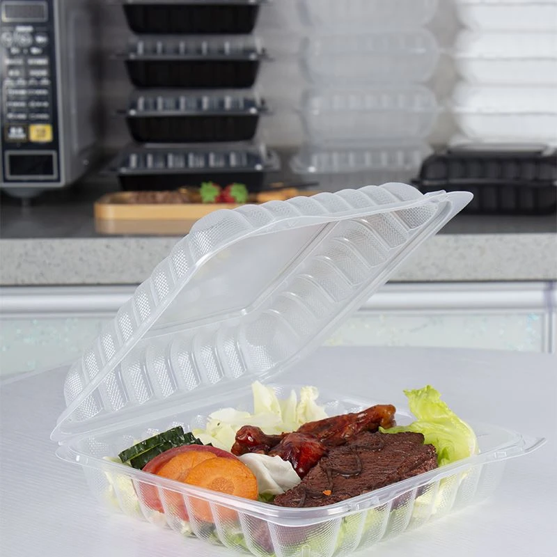 Doorzichtige plastic containers met deksels