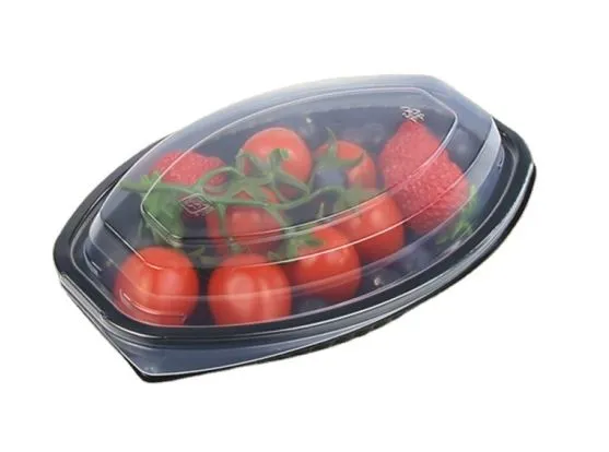 Ovale PP-plastic voedselcontainers met deksel