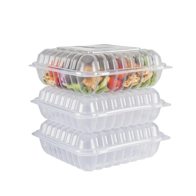 Plastic doorzichtige containers met deksels