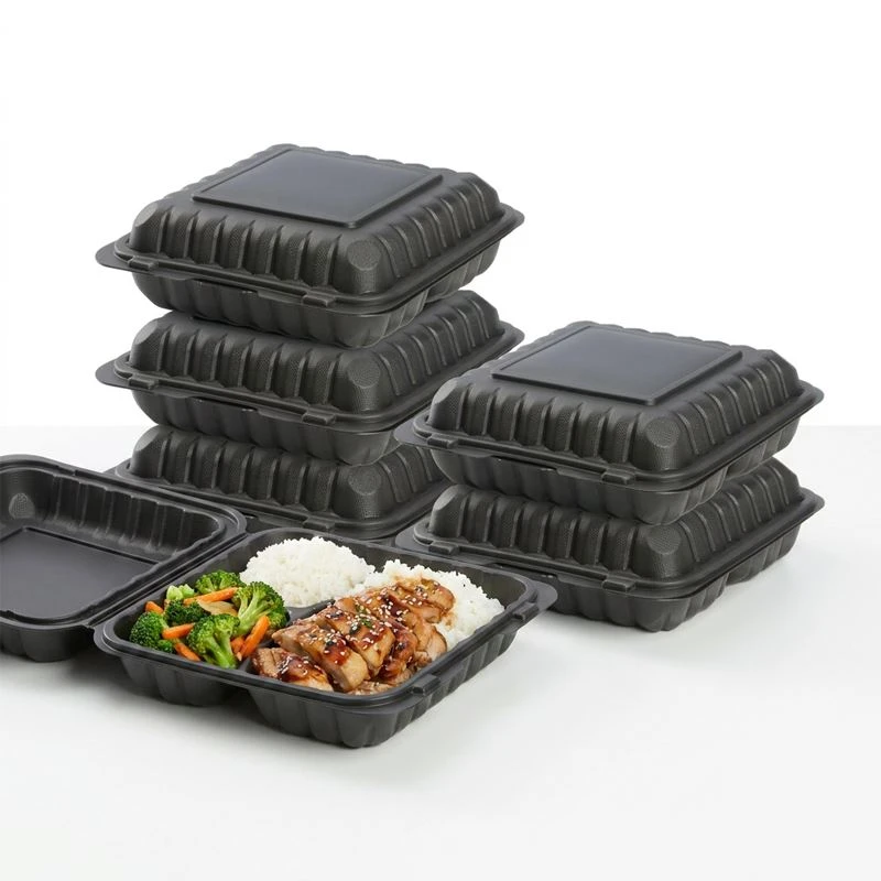 Plastic afhaalcontainers met deksels